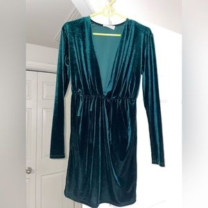 Small Dark Green Velvet Cocktail Dress